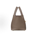 HERMES Picotin Lock 22 Gold Buckle vegetable basket Bucket Bag Handbag 22 Women\'s style 18 Etoupe Elephant Grey